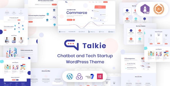 Talkie v1.1.5 – 聊天机器人和科技创业 WordPress 主题插图