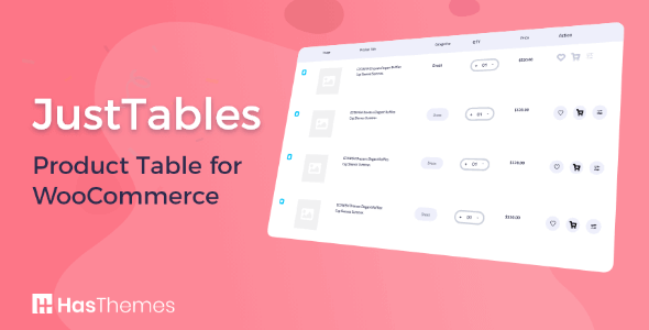 JustTables Pro v1.4.5(已汉化) – WooCommerce Product Table