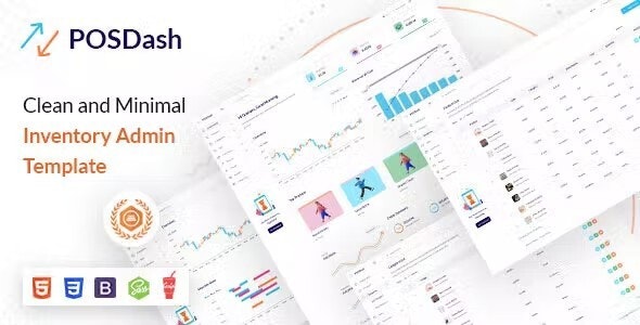 POSDash v2.0.0 - VueJS, HTML Inventory Admin Template
