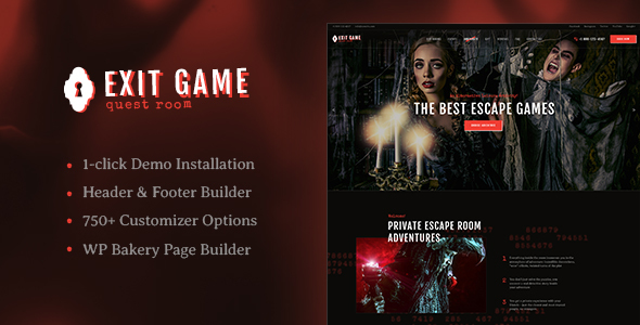 Exit Game  v1.4.1 – Real-Life Room Escape WordPress Theme插图