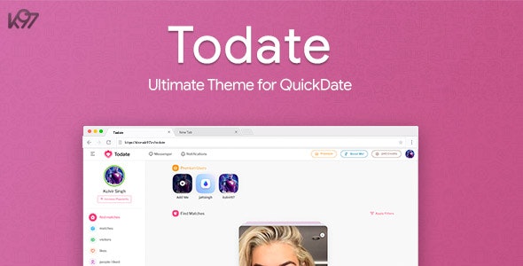Todate v1.6.1 – 终极 QuickDate 主题插图