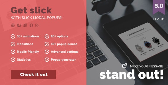 Slick Modal – CSS3 Powered Popups v5.0插图