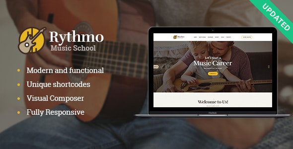 Rythmo v1.2.4 – 音乐学院 WordPress 主题插图
