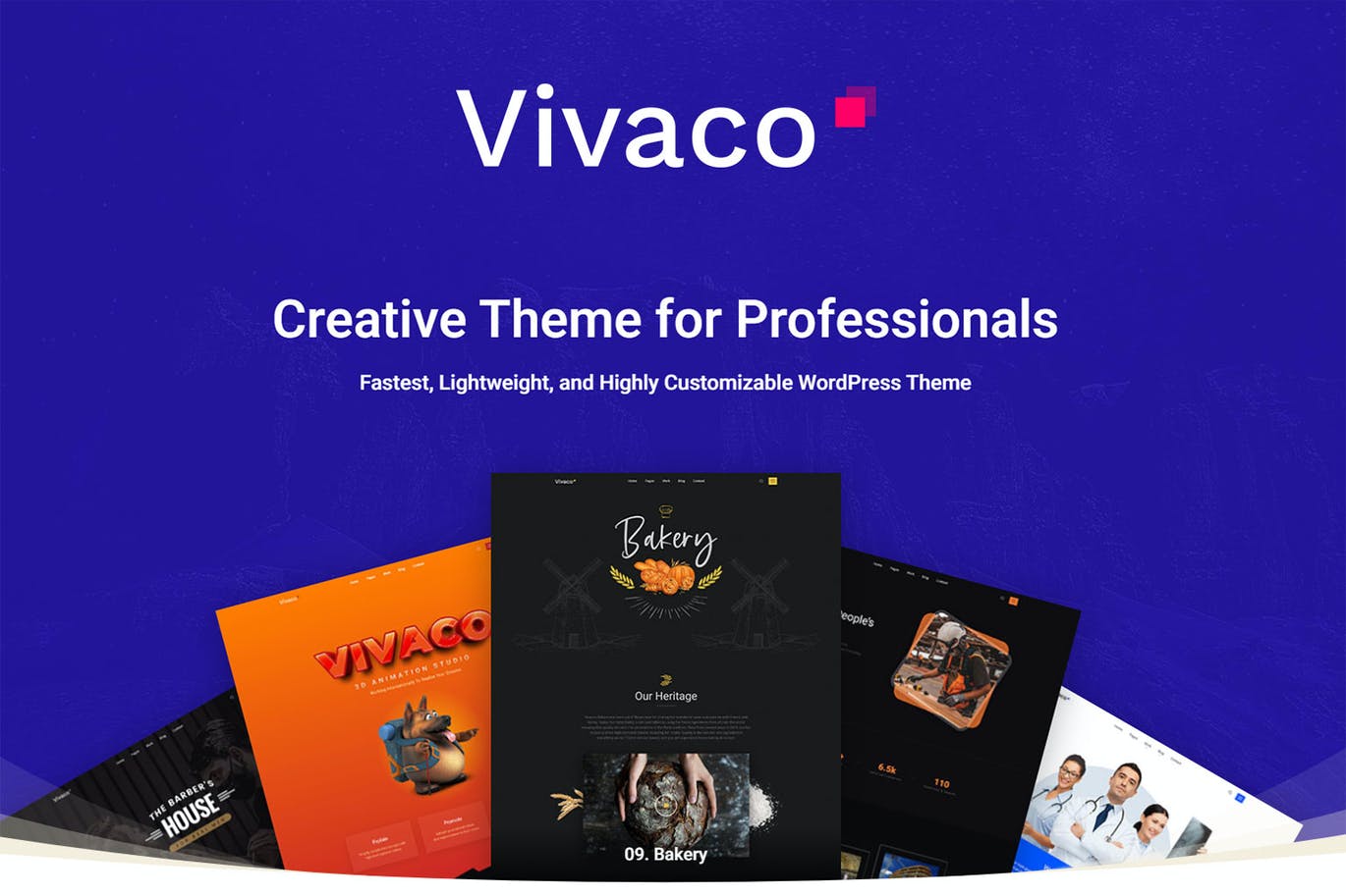 Vivaco v2.0 – 多用途创意 WordPress 主题插图