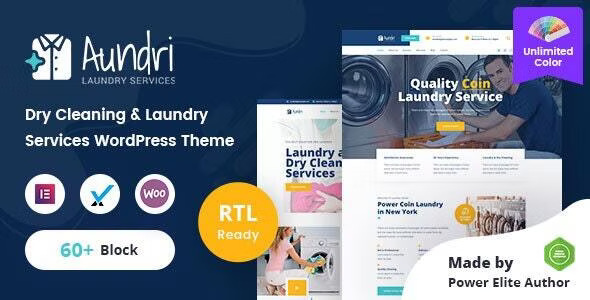 Aundri v3.0.0 – 干洗服务 WordPress 主题 + RTL插图