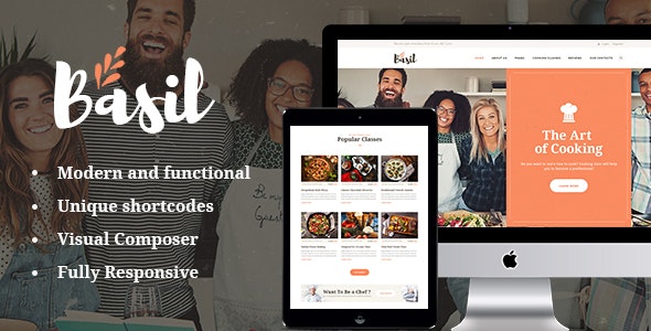 Basil v1.3.5 –  WordPress 烹饪班主题插图