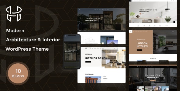 Helix v1.3.8 – 现代建筑和室内设计 WordPress 主题插图