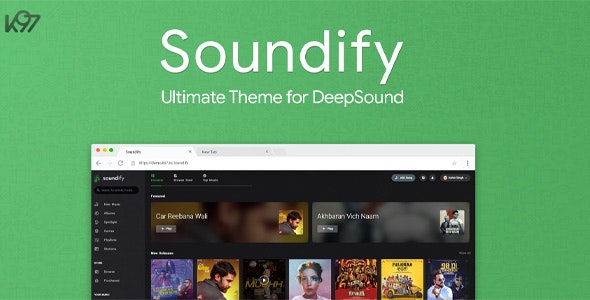 Soundify v1.5.2 – Ultimates DeepSound 主题插图