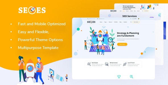 Seoes v1.0.3 – 营销机构 WordPress 主题插图