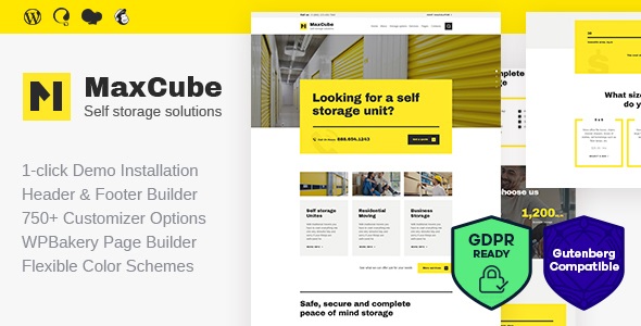 MaxCube v1.1.8 – Self Storage Business WordPress Theme插图