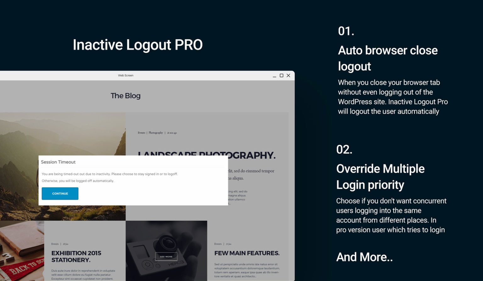 Inactive Logout Pro v2.3.3(已汉化) – WordPress 用户非活动注销插件