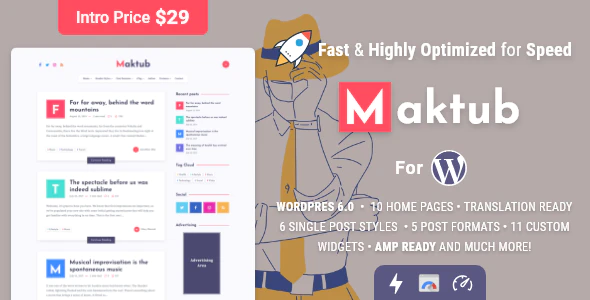 Maktub v2.0.5 – 适用于 WordPress 的最小轻量级 博客