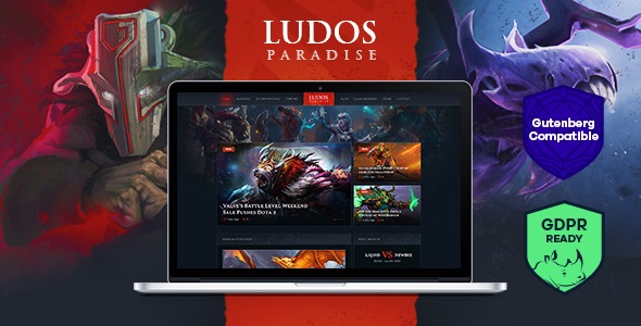 Ludos Paradise v2.0.7 – 游戏博客和部落 WordPress 主题插图