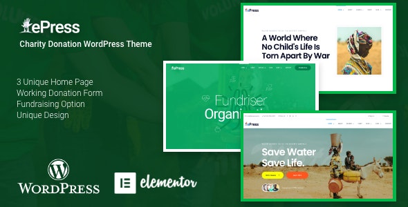 ePress v2.0.0 – 非营利慈善 WordPress 主题插图