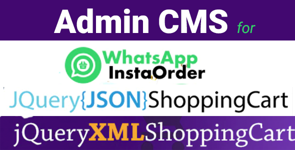 Admin CMS for WhatsApp Insta Order v1.0.4 – jQuery JSON Store Shop – jQuery XML Store Shop插图