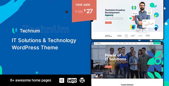 Technum v1.0.4 – IT 解决方案和技术 WordPress 主题插图