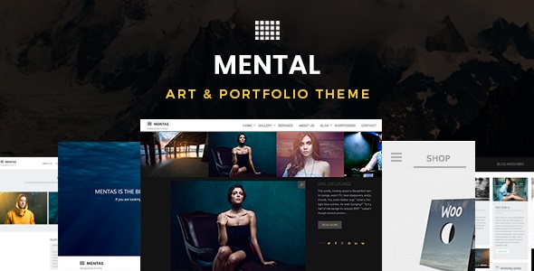 Mental v2.5.8 – 艺术与作品集主题插图