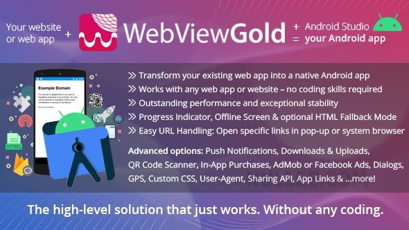 WebViewGold for Android v16.1 & IOS11.2 – WebView URL/HTML 到 Android 应用 + 推送、URL 处理、API 等等插图