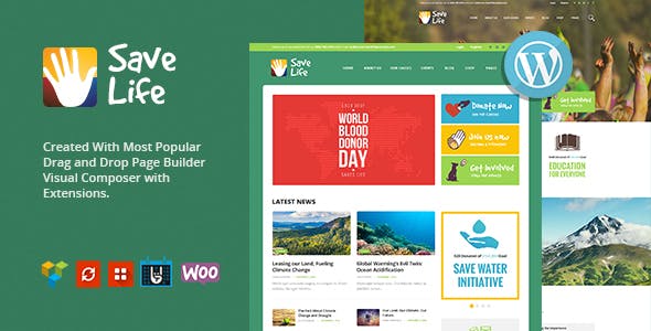 Save Life v1.2.6 – 非营利、慈善和捐赠 WordPress 主题插图