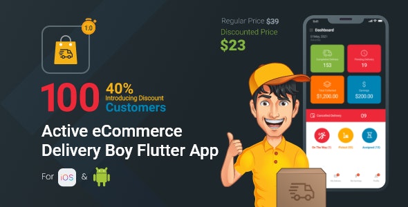 Active eCommerce Delivery Boy Flutter App v4.1.0插图