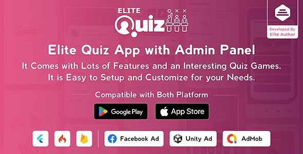 Elite Quiz v2.3.4 – 问答游戏 – Flutter 完整应用程序 + 管理面板