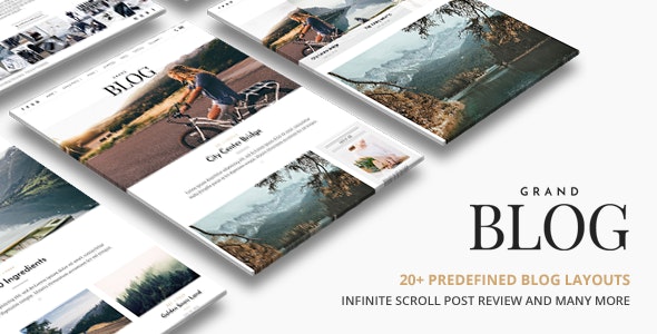Grand Blog v3.1 – WordPress干净且最小主题插图