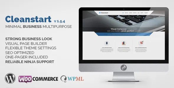 Cleanstart v2.2.0 – 企业商务 WordPress 主题插图