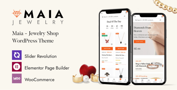 Maia v1.0.7 – 珠宝店 WordPress 主题插图