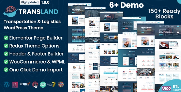 Transland v2.3.0 – Transportation & Logistics WordPress Theme插图
