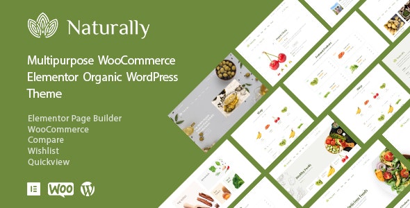 Naturally v1.3.6 – 有机食品和市场 WooCommerce 主题插图