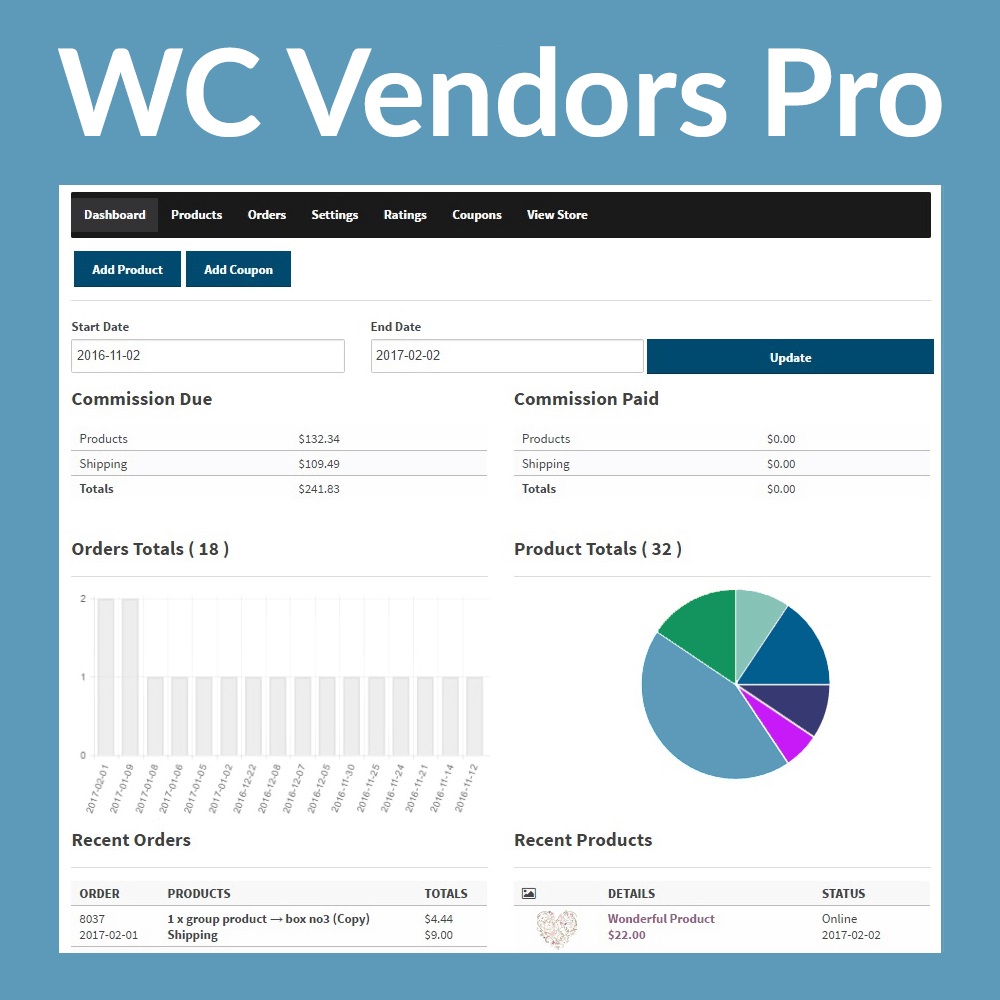 WC Vendors Pro v1.9.9(已汉化) – WordPress市场插件