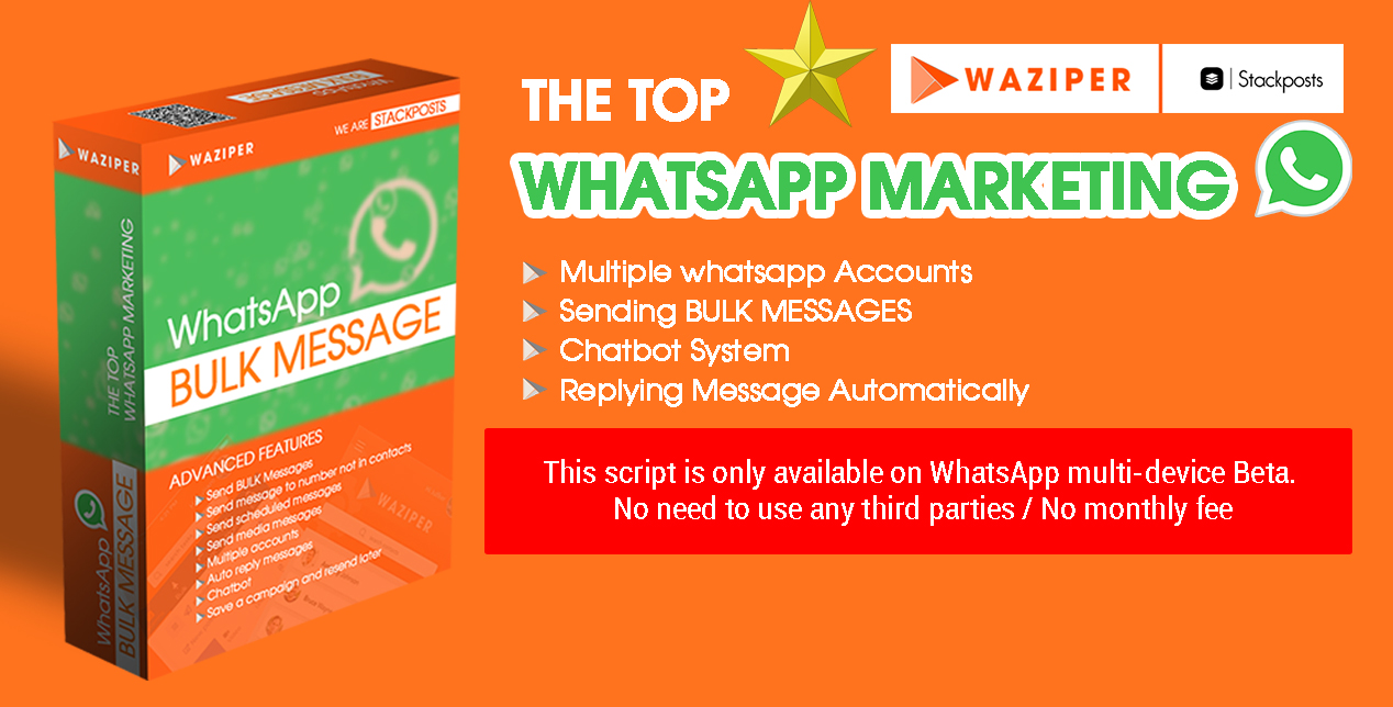 Waziper v5.1.1 – Stackposts 的 Whatsapp营销工具已破解插图