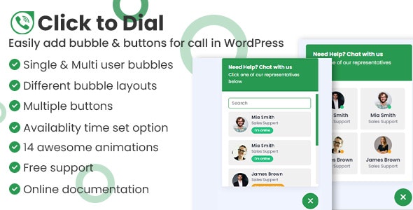 Click to Dial – Direct Call From Website WordPress Plugin v1.3.0插图