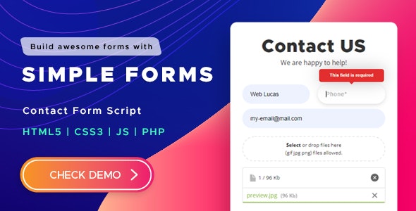 Simple Forms v3.2.0 – 联系表单脚本插图