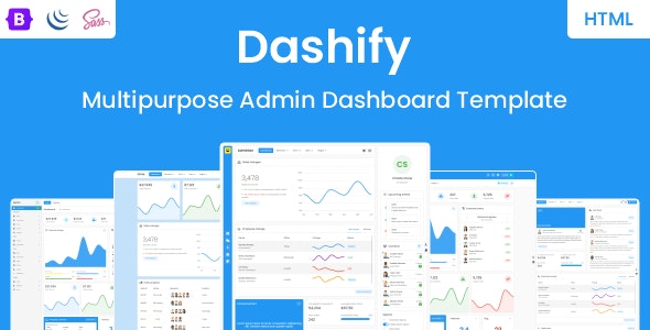 Dashify v1.5.1 – 多用途管理仪表板模板