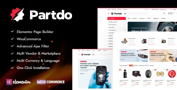 Partdo v1.3.3 – WooCommerce汽车零部件和工具店主题