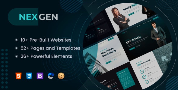 Nexgen v1.0.6 – 咨询 Bootstrap HTML 模板插图