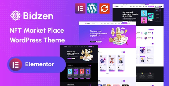 Bidzen v1.0 – NFT Marketplace WordPress Theme插图