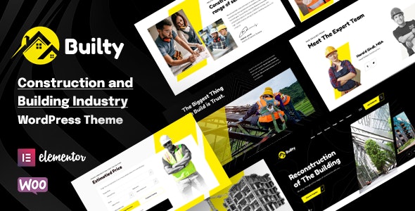 Builty v1.3.0 – WordPress建筑主题插图