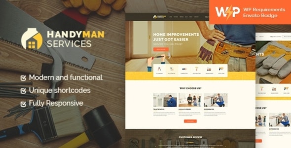 Handyman v1.4.7  – WordPress建筑和维修服务建筑主题插图
