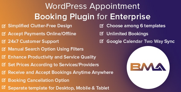 BMA v1.7.8 – 适用于企业的 WordPress 预约插件插图