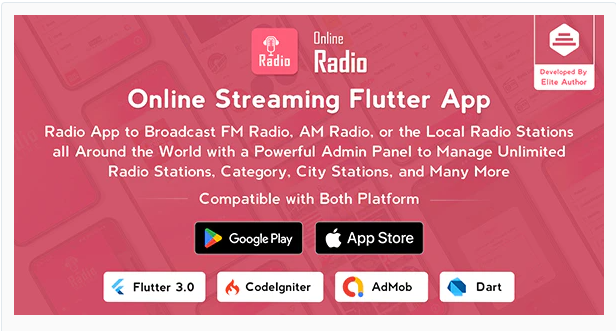 Radio Online v1.0.6 – Flutter Full App插图