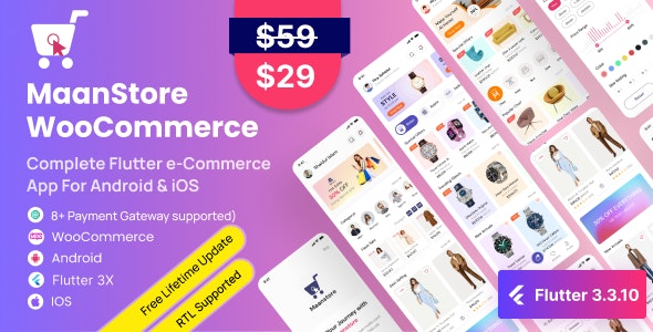 MaanStore v4.1 – Flutter eCommerce Full App ( Android & iOS )插图