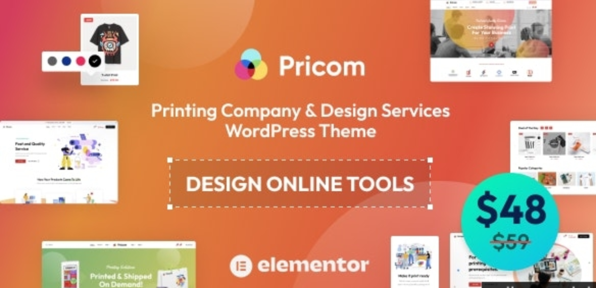 Pricom v1.3.5 – WordPress印刷公司和设计服务主题插图