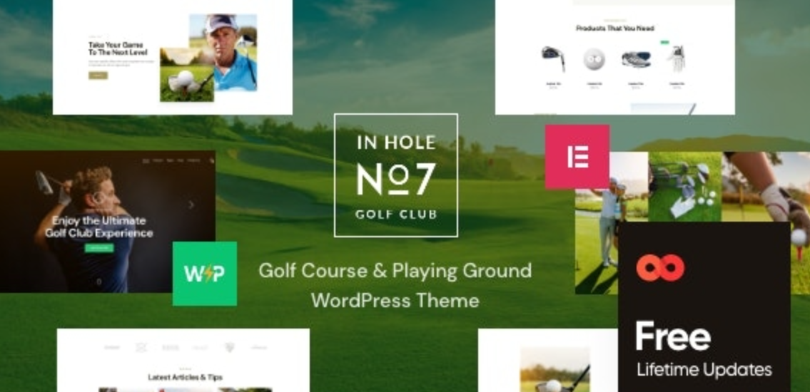 N7 v2.5 – Golf Club & Course Sports & Events WordPress 主题插图