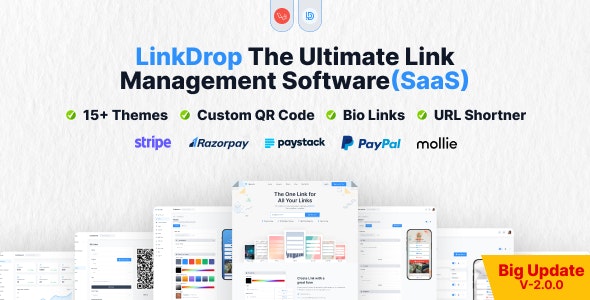 Linkdrop v3.8.1 – SaaS 链接管理工具