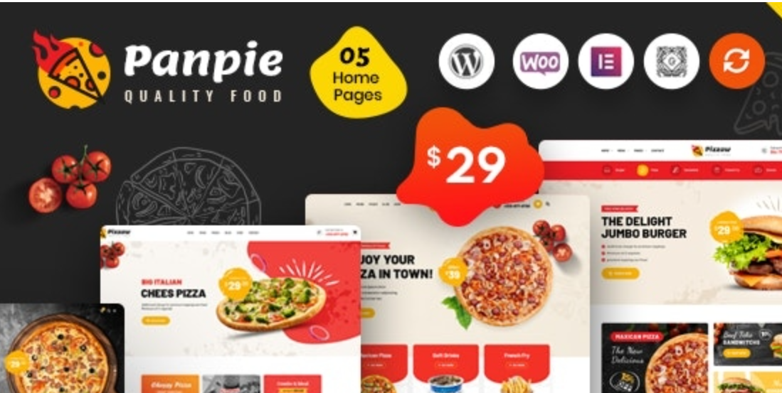 Panpie v3.1 – WordPress餐厅主题插图