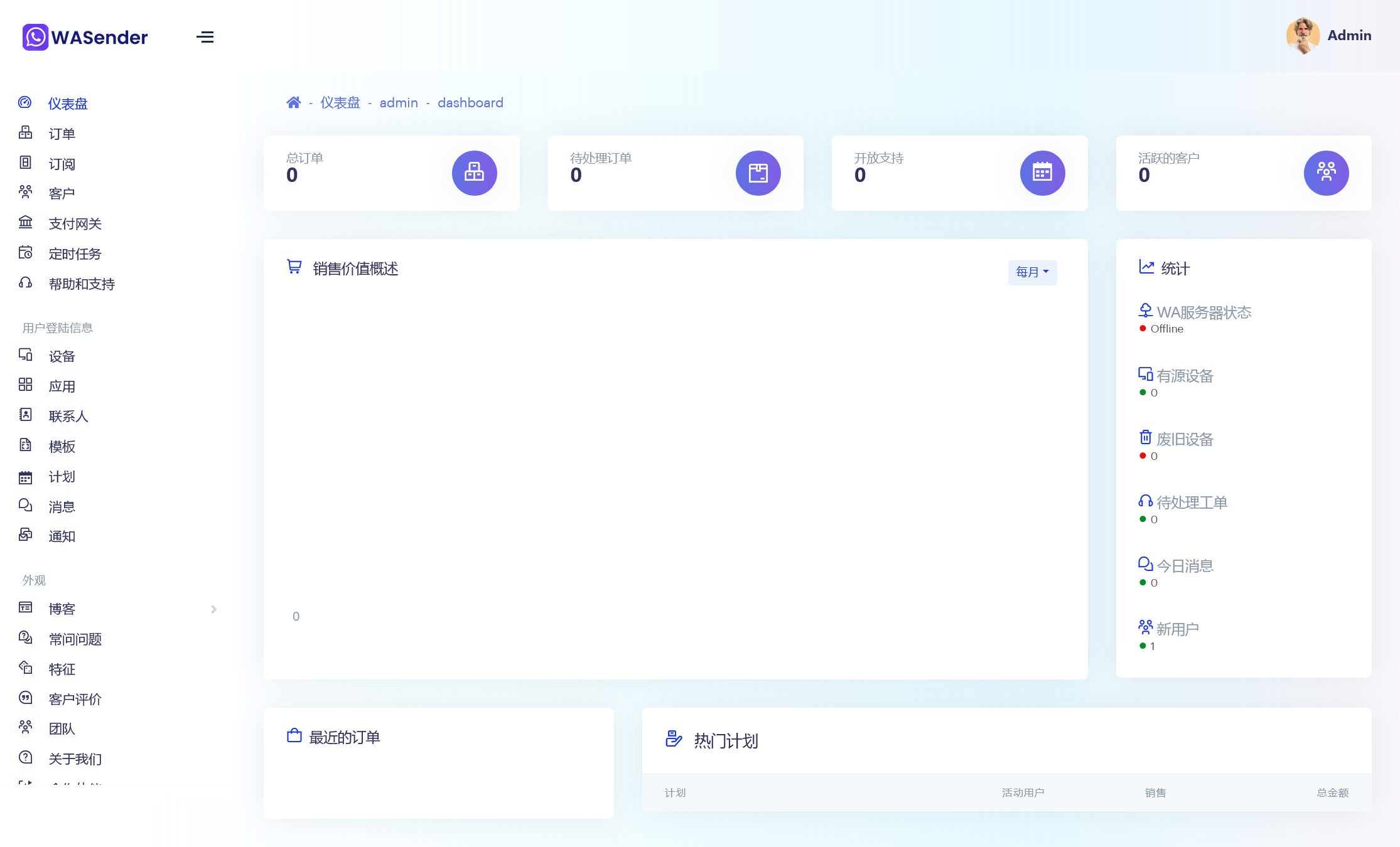 WASender v4.6.0（汉化94%） – Whatsapp server and bulk sender (SAAS)插图(1)