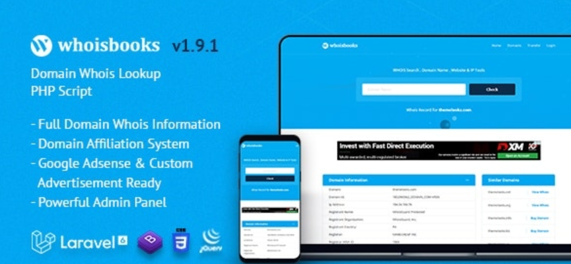 WhoisBooks  v1.9.1 – 域名Whois查询PHP源码插图