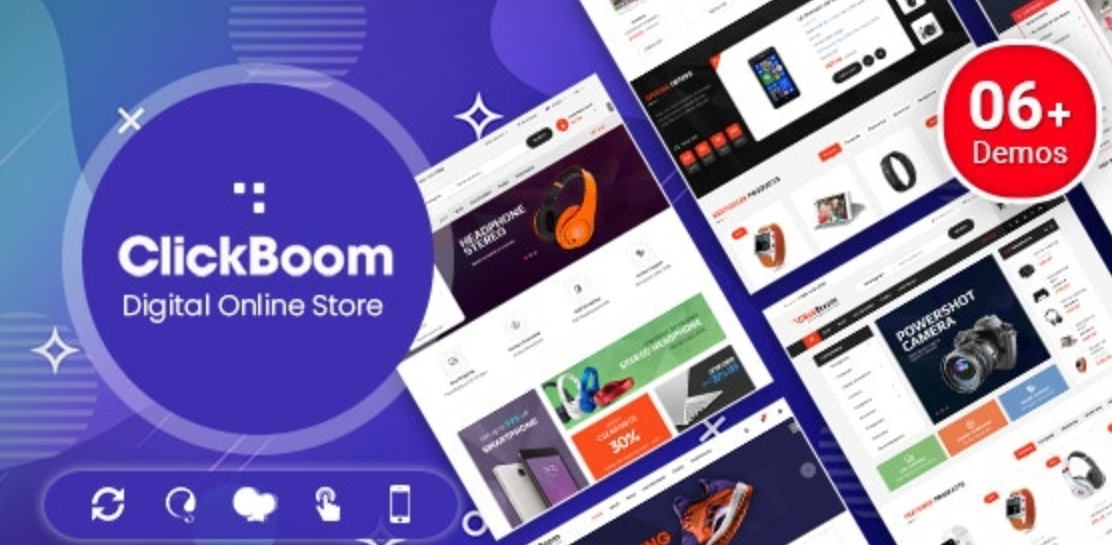 ClickBoom v1.6.18 – 数字商店 WooCommerce WordPress 主题(6+ 主页设计)